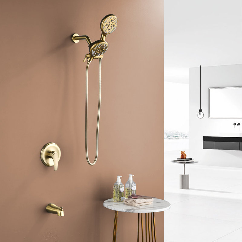 Tub & Shower Faucet with Rough in-Valve, Or brossé