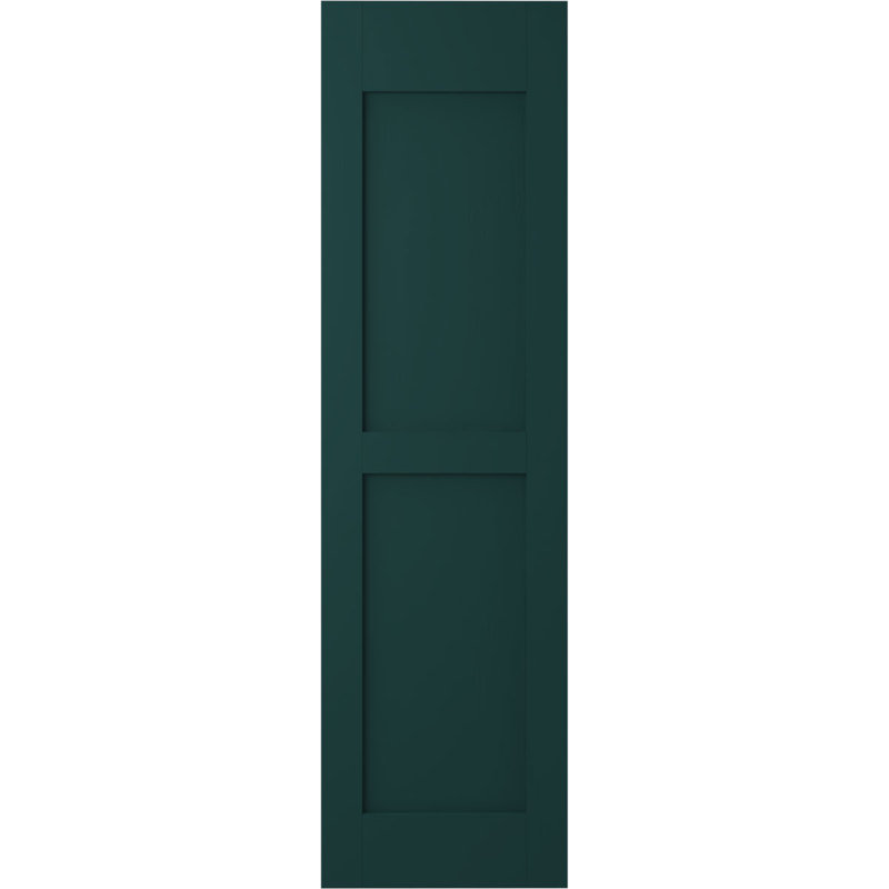 Deux volets à panneaux surélevés Americraft (par paire), Vert thermique, 53", 18"