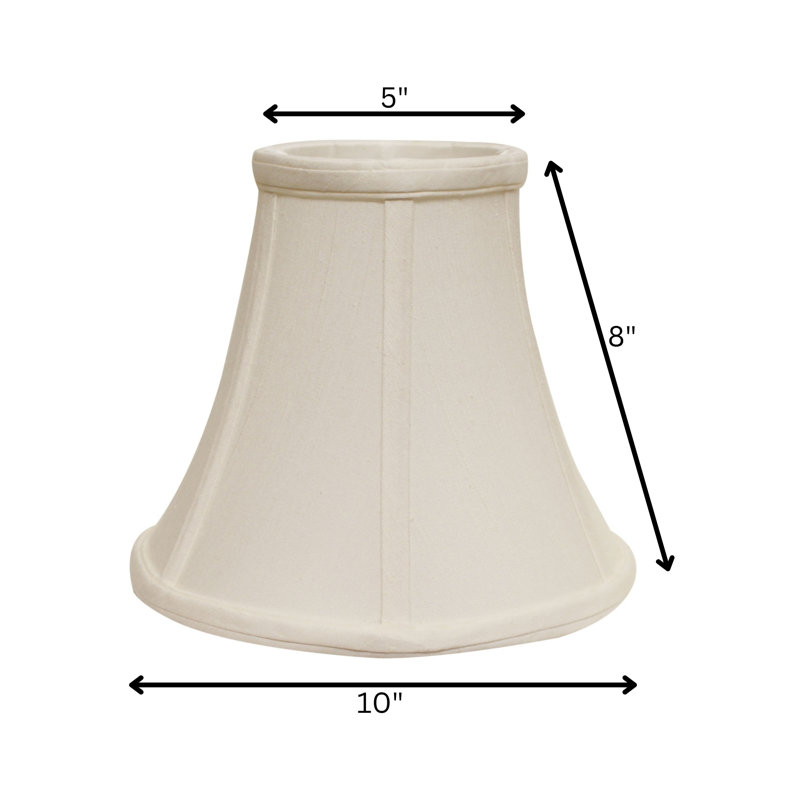 Abat-jour en tissu Slant Bell Softback, Blanc, H 8 po x l 10 po x P 10 po