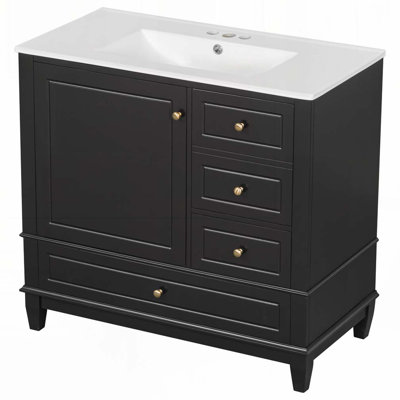 Meuble-lavabo 36 po avec lavabo en céramique