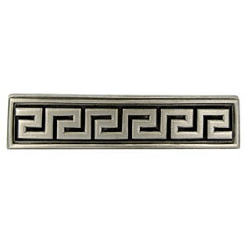 Greek Key Bar / Handle Pull, Satin Pewter