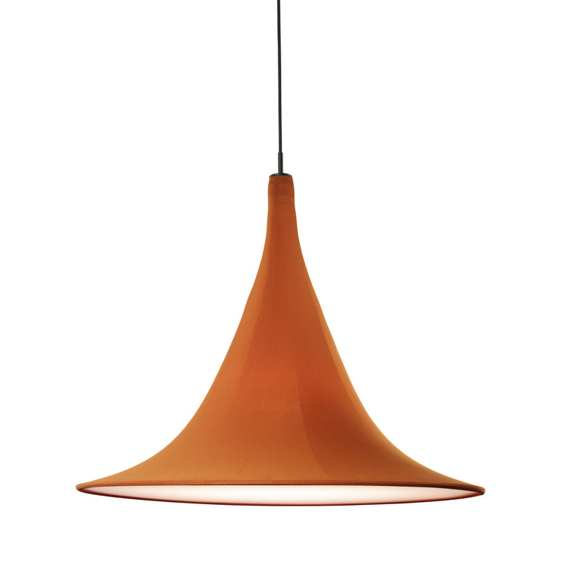 Cabana Pendant, 19.7" H x 23.6" W x 23.6" D, Orange
