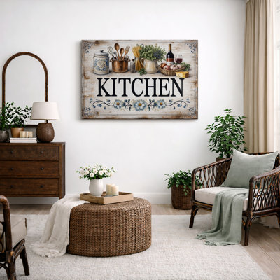 «Kitchen Kitchen Artwork», impression de giclée sur toile encadrée