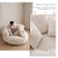 Oversized Corduroy Bean Bag Sofa with High-Back Design and Three Support Pillows