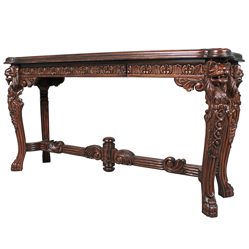 Console en bois massif de 57,5 po Lord Raffles