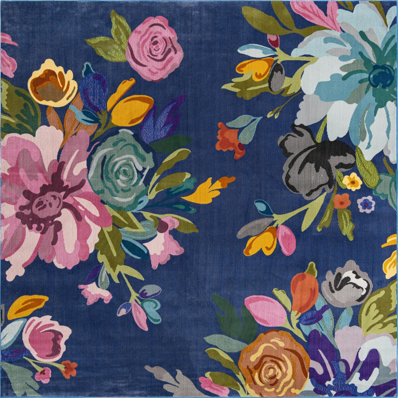 Corderro Floral Indoor Rug, Square 10'