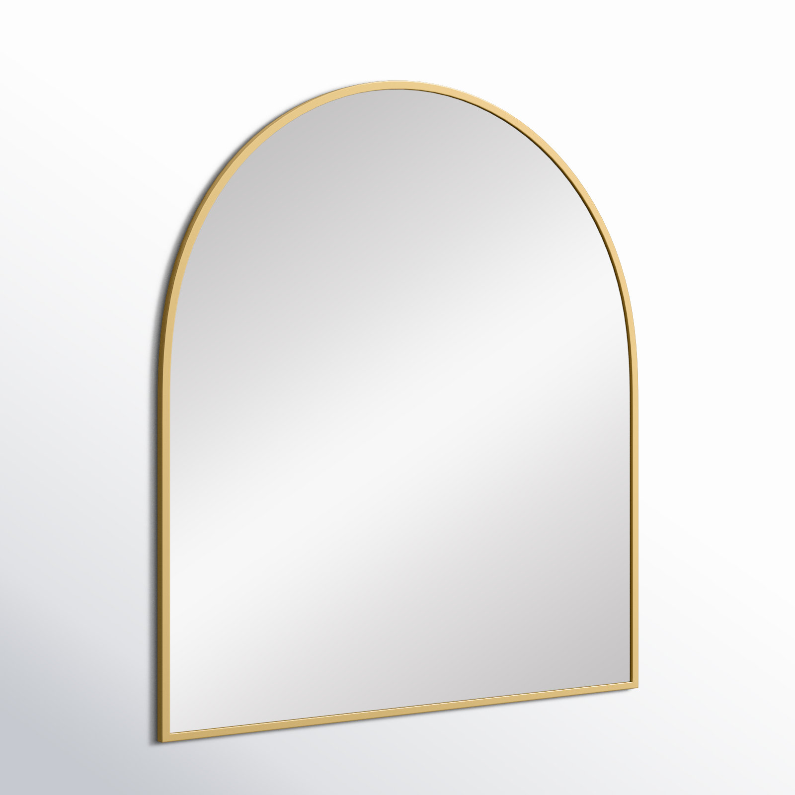 Sabine Metal Arch Wall Mirror, Brass, 36" x 33"