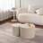31.5inch Nesting table set of 2 Round and Half Moon Shapes, No Need Assembly,for Living room, Office, Any Leisure Area-1239044047