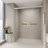 56-60 In. W X 72 In. H Double Sliding Shower Door, Semi-Frameless Bypass Bathroom Sliding Door With 1/4" (6Mm) Tempered Glass For Walk-In Shower, Brushed Nickel-121165819
