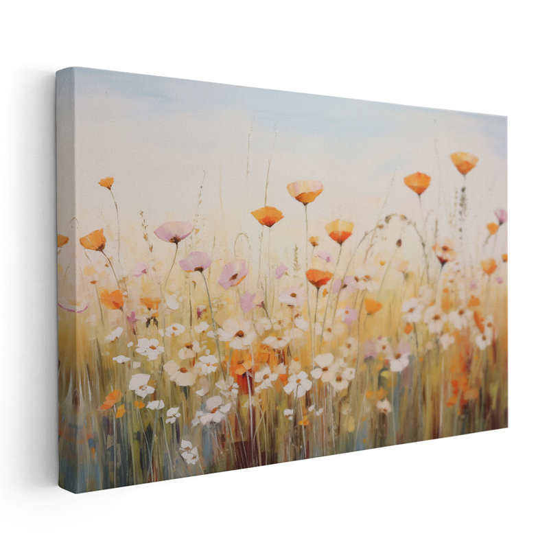 «Orange, blanc et rose», H 40 po x l 60 po