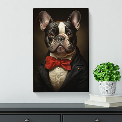 French Bulldog Classicism Art - Wrapped Canvas