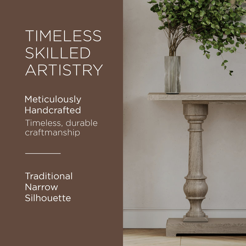 Arthur Gray Solid Wood Traditional Console Table
