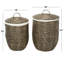 Seagrass Handmade Decorative and Functional Storage Basket with Liner and Matching Tops-1459274902