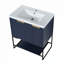 Meuble-lavabo autoportant avec lavabo en résine