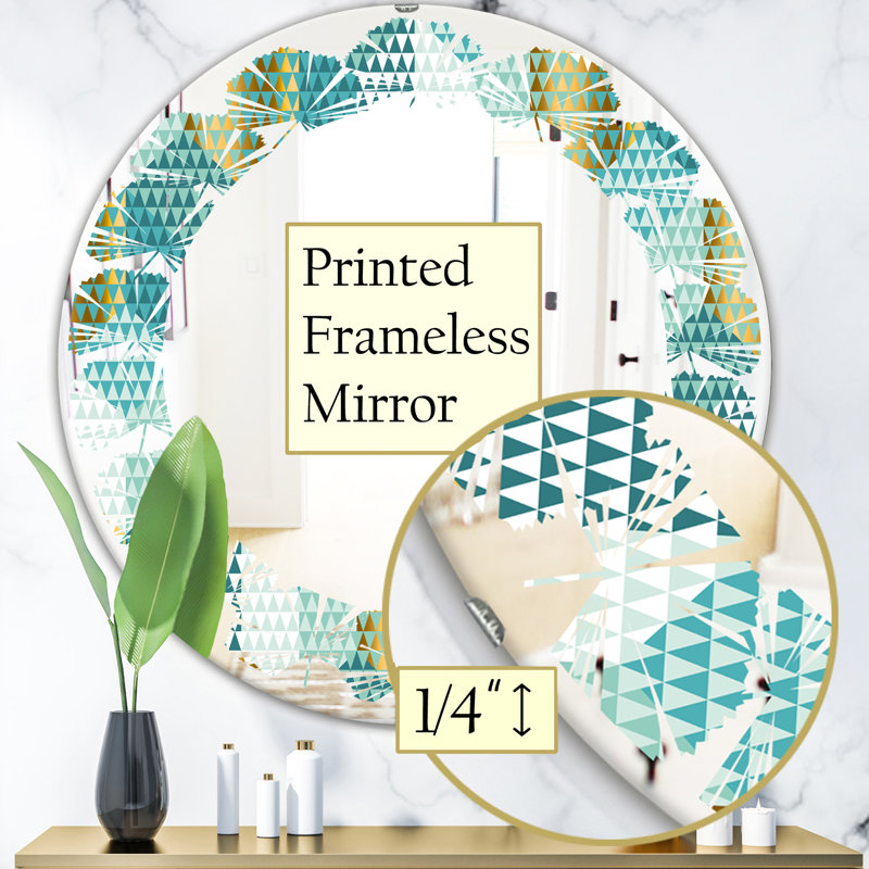 Miroir mural Leaves, H 24 po x l 24 po
