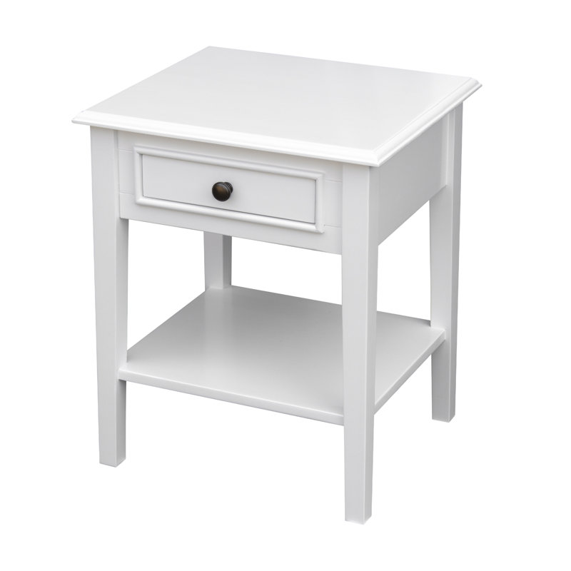 Schrum End Table, White