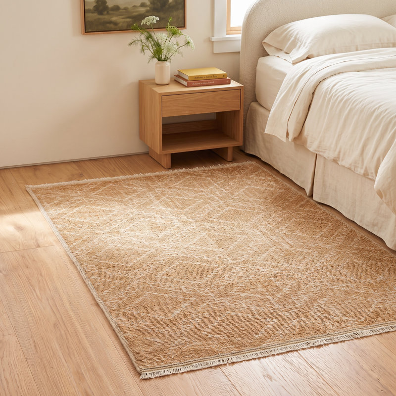 Alfreda Hand Knotted Wool Marie Rug, Rectangle 3' x 5'