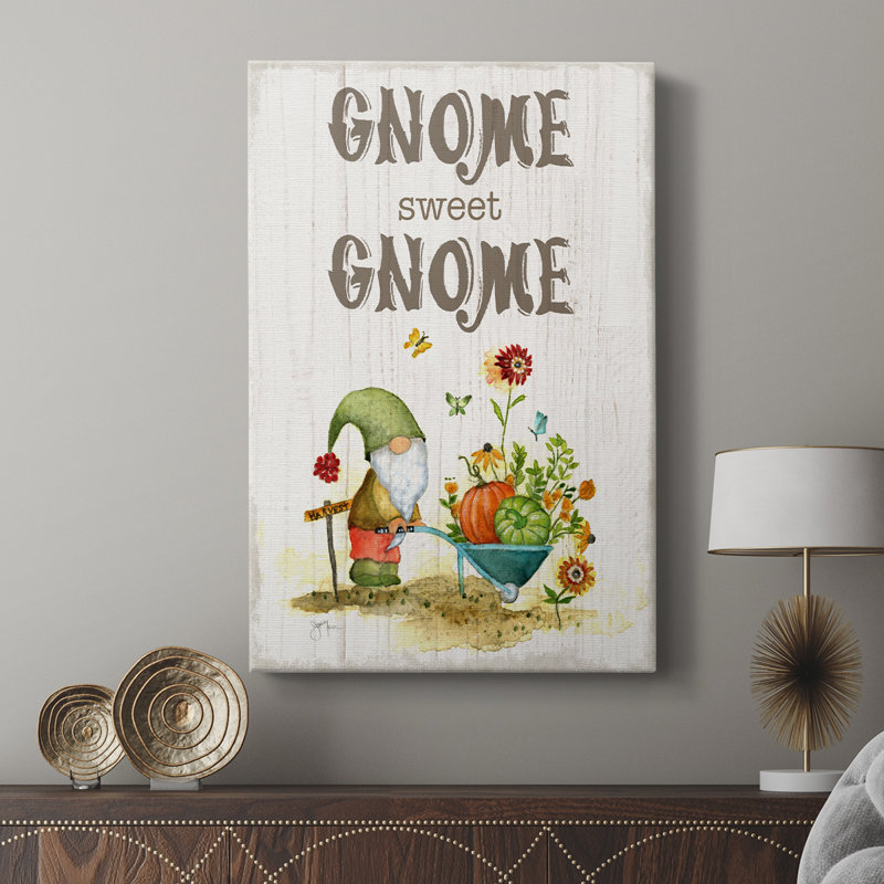 Gnome Home -Gallery Wrapped Cavas, 18" H x 12" W