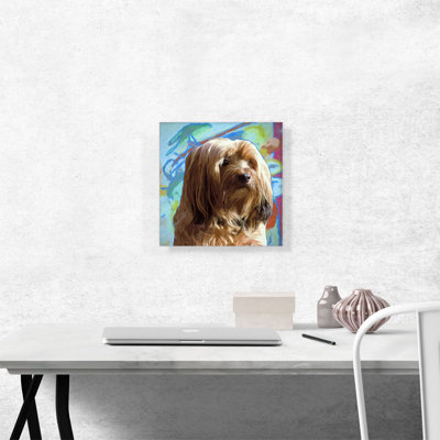 " Havanese Dog Breed Colorful Abstract " Painting Print