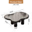 Table basse noire à 4 pieds, table basse moderne en nuage pour le salon-2116334111