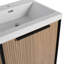 Meuble-lavabo autoportant 24 po avec lavabo en résine et 2 portes d'armoire à fermeture en douceur (emballage KD)