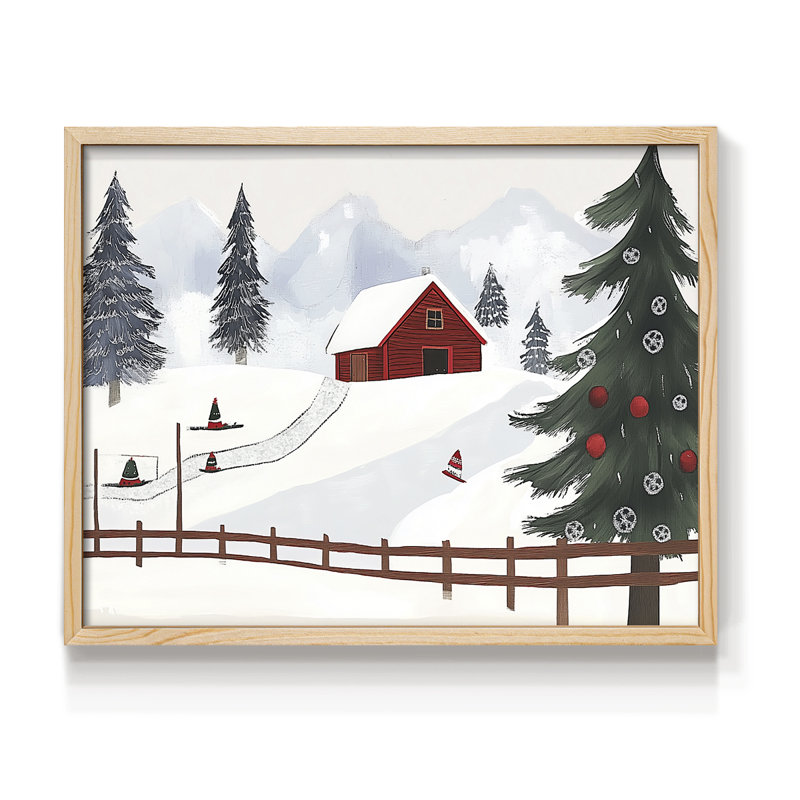 Art de Noël - Dxxvi - reproduction encadrée, H 8 po x l 10 po, Naturel