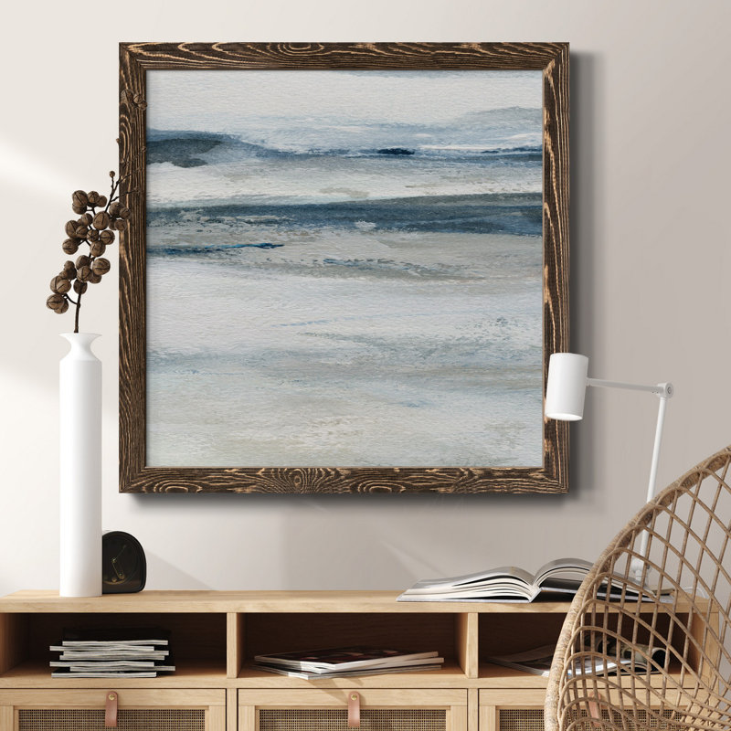 Boho Cacti II - peinture sur toile encadrée, H 17 po x l 17 po x P 1,5 po, Cadre noyer