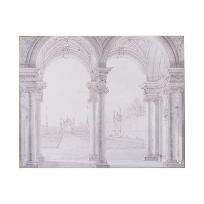 "Architecture historique", peinture sur toile encadrée