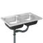Belfry Kitchen Torrez 500mm W Single Bowl Steel Flush Kitchen Sink with 1 Faucet Hole