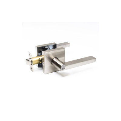Levier de porte satiné en nickel
