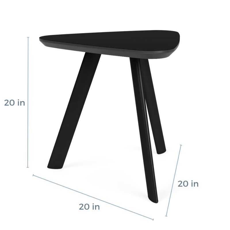 Table de bout Darsey Lounge, Noir, Nuit noire