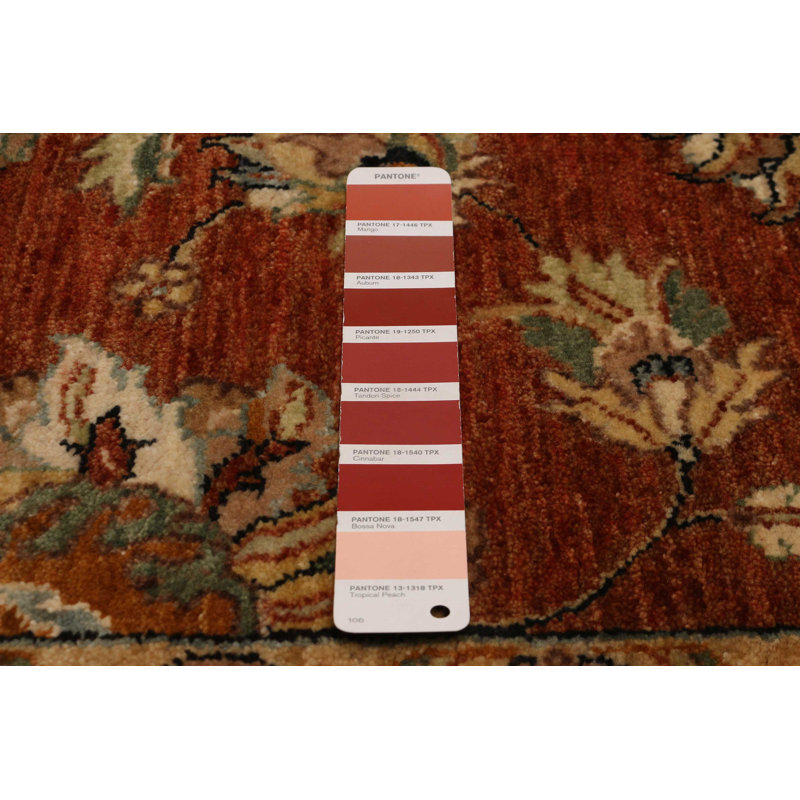 Tapis cuivre foncé noué à la main One Of Kind Jamshidpour 6 pi 6 po x 10 pi 0 po