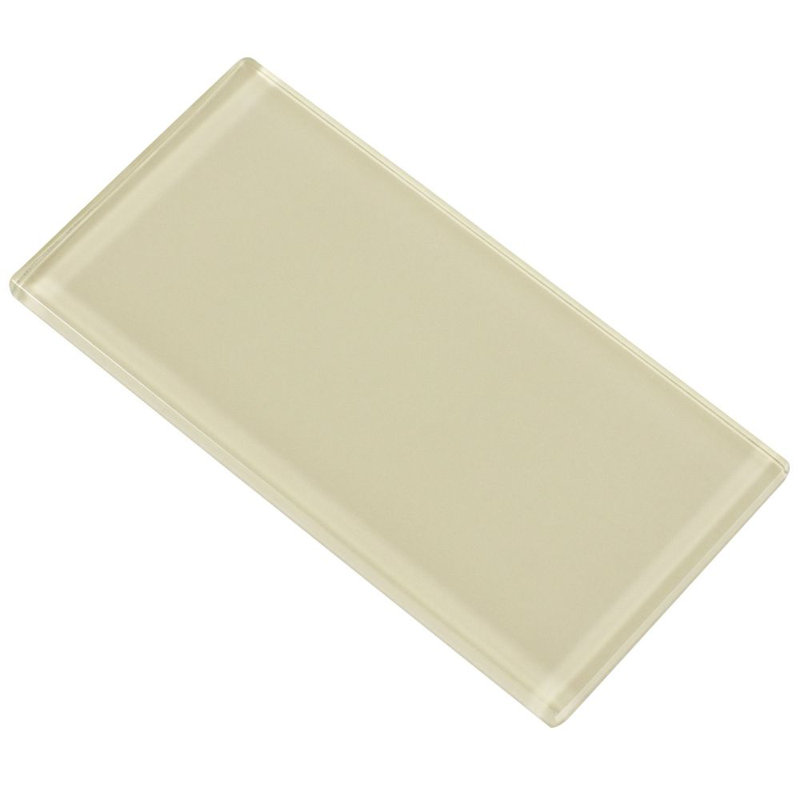 Urban 3" x 6" Subway Glass Wall Tile, Latte