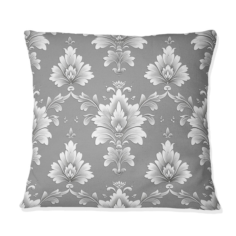 Coussin décoratif Glamour Damask I - Glam, H 16 po x l 16 po