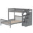 Loft Bed In Gray With Build, Long-Lasting Performance Twin Over Full Bunk Bed, Construction-473843777
