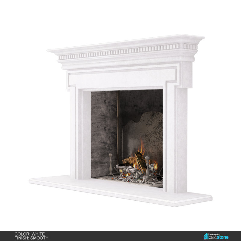Saint Denis Fireplace Surround, Smooth White