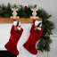 Ensemble de 2 porte-chaussettes de Noël ange doré scintillant 5,5 po