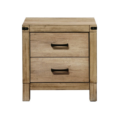 Minimalist Style Nightstand, Contemporary Nightstand, Bedroom Wood Nightstand, End Table With Two Drawers