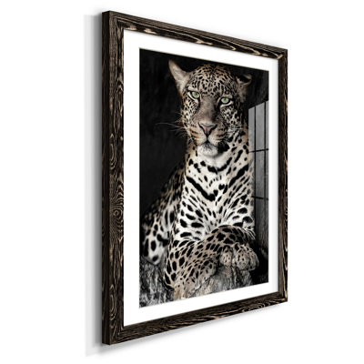 Léopard africain - reproduction de photo sur papier encadrée