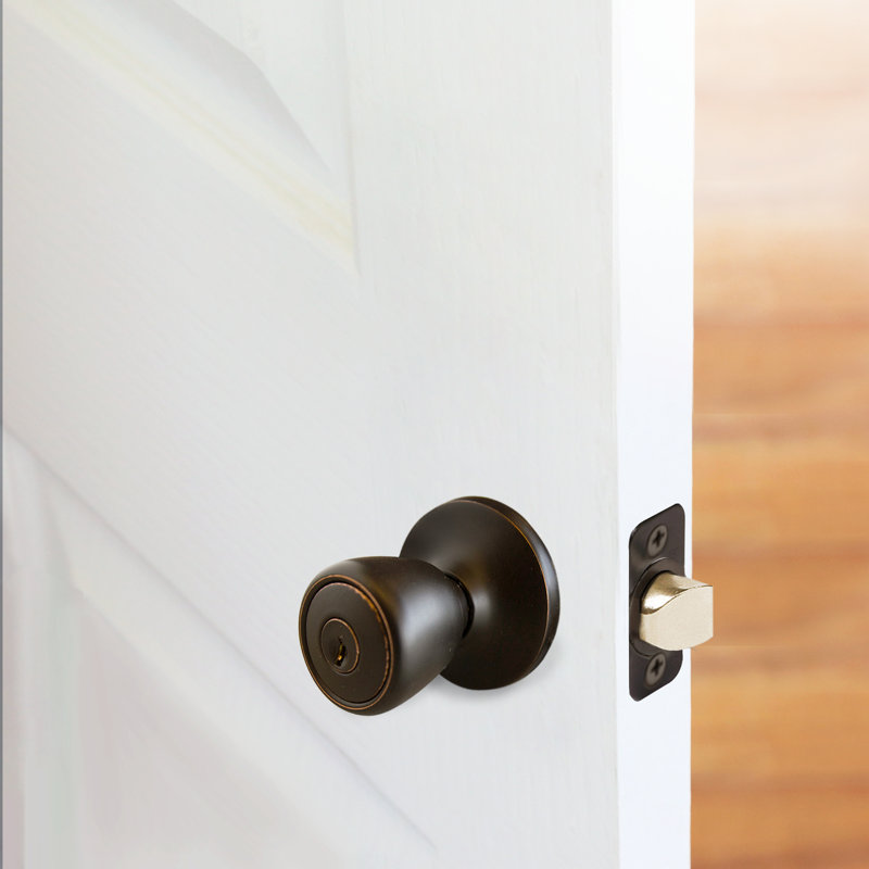 Terrace Keyed Door Knob, Oil Rubbed Bronze