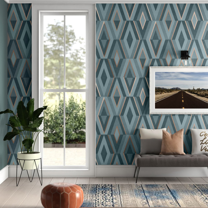 Rouleau de papier peint clinard L 33 po, Turquoise
