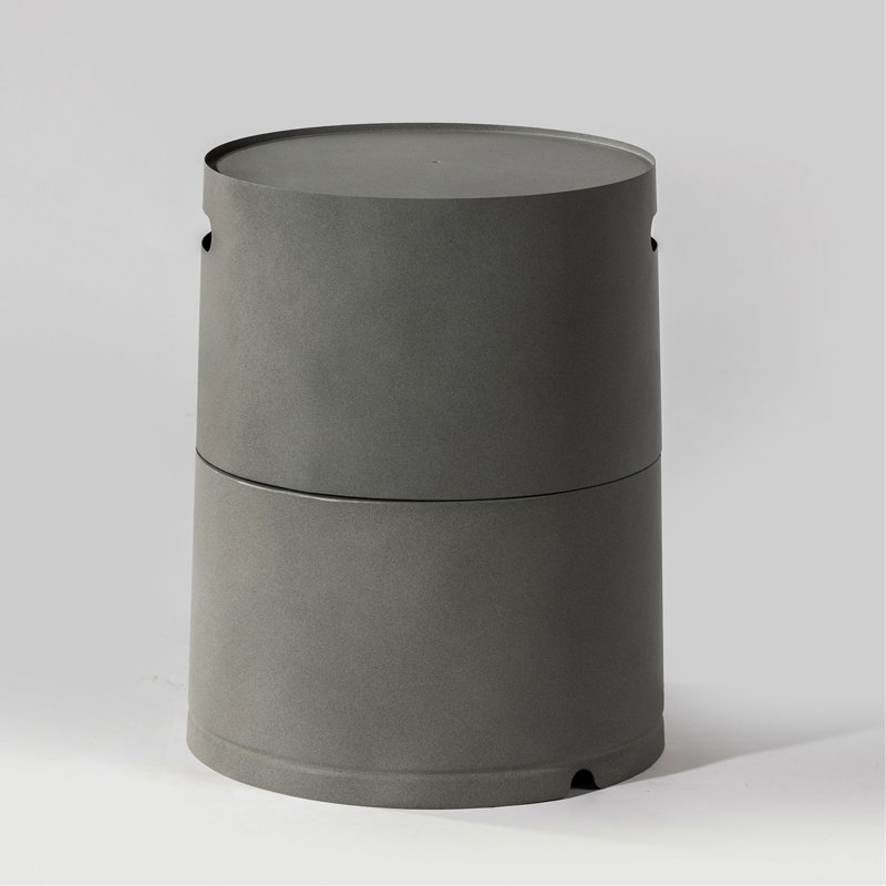 Table d'appoint en acier avec couvercle de réservoir de propane