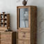 Verre brun + vitrines en bois massif