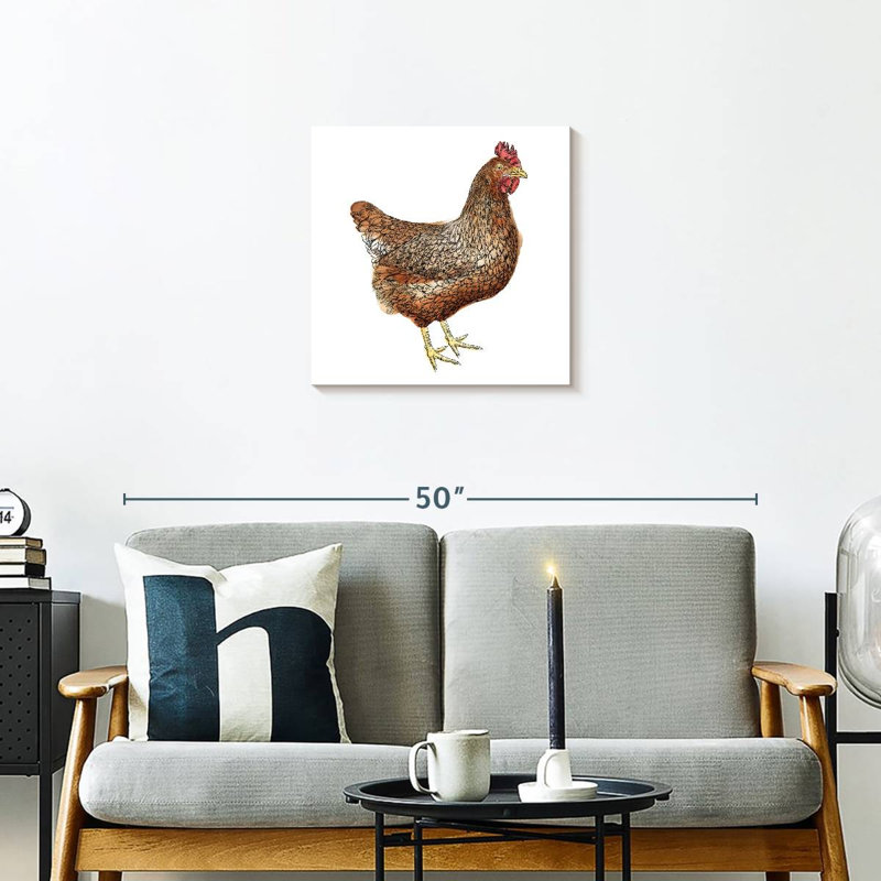 Crowle Brown Chicken, 20" H x 20" W
