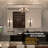 40x30inch Silver Rectangular Wall-mounted Beveled Bathroom Mirror,Square Metal Frame  Mirrors