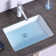 MEJE 14'' Glossy White Ceramic Rectangular Bathroom Sink with Overflow