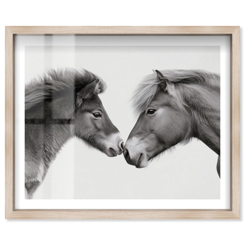 «Twin Spirits Western Wall Decor Shadowbox» par Notoriart, H 31 po x l 37 po, Crème, crème