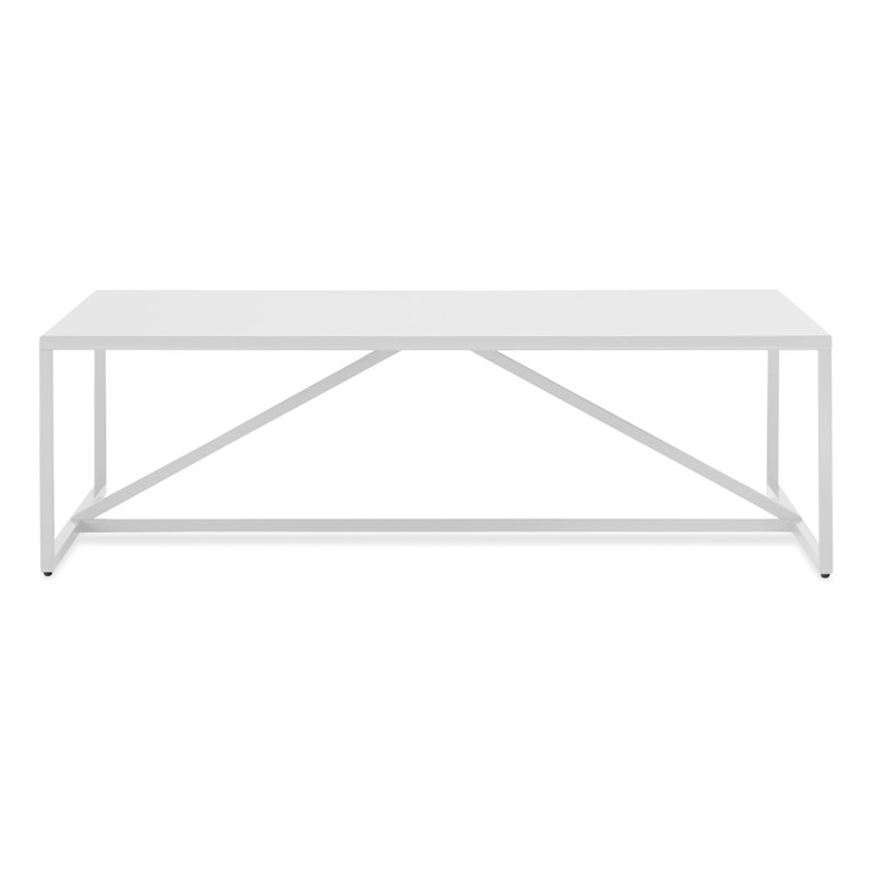 Table basse Strut, Blanc, H 14 po x L 54 po x l 20 po