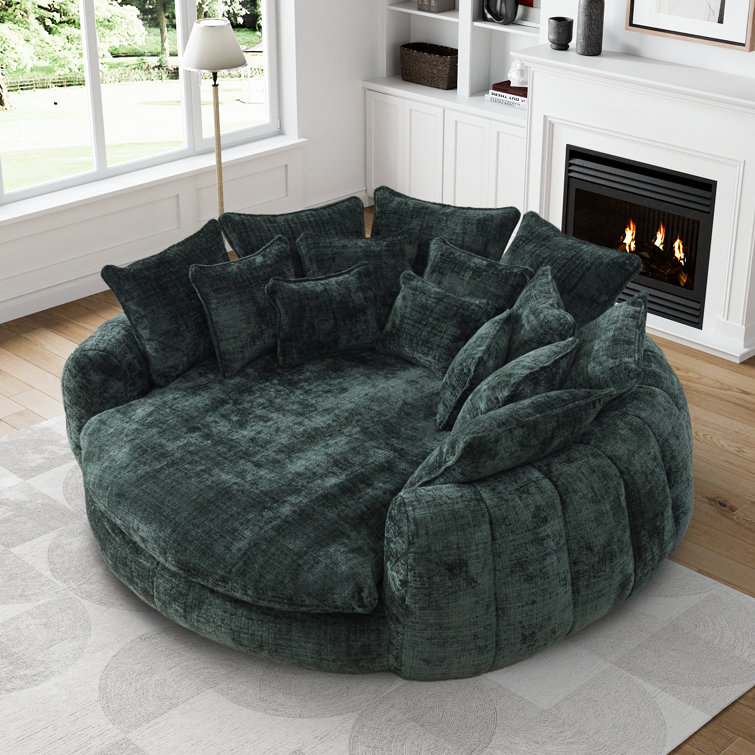 Oversized Bean Bag Sofa - Large Round Loveseat With Pillows
