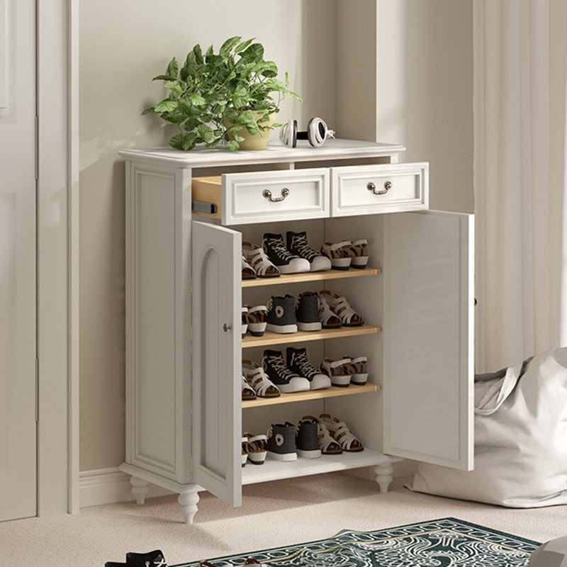 Beige Solid wood Shoe Storage